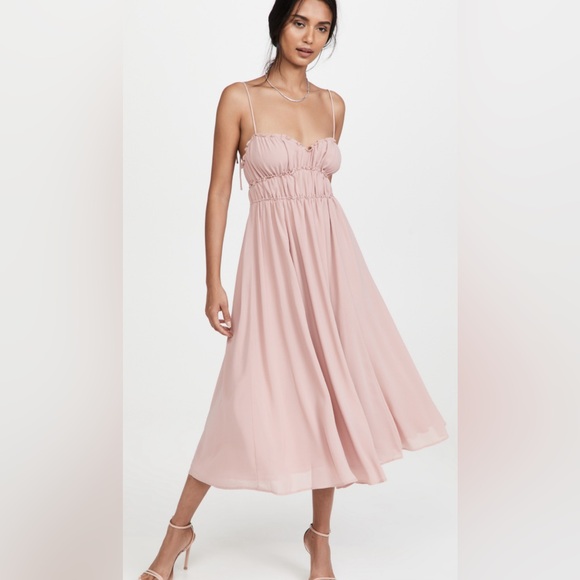 OPT Gigi Light Pink Midi Dress - Picture 1 of 5